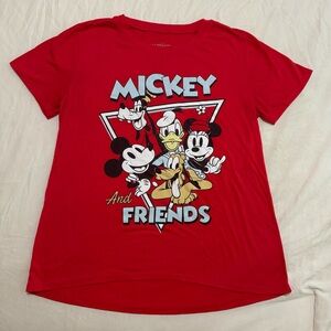 Women's Disney Mickey & Friends Classic Red Crew